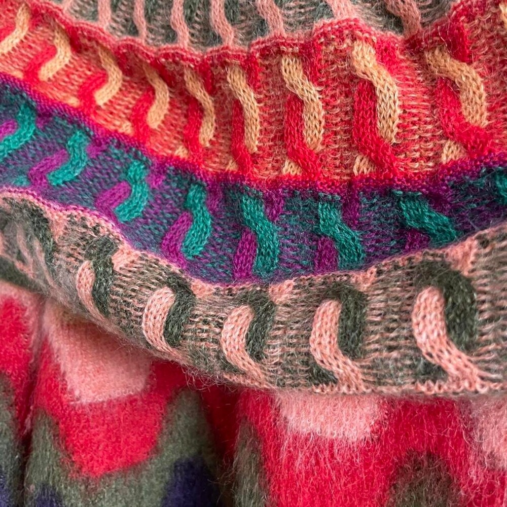 RARE Vintage Missoni Mohair Off Shoulder Sweater Made in Italy - Picture 3 of 6